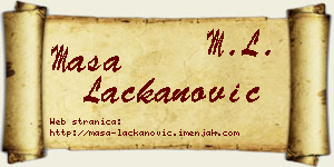 Maša Lackanović vizit kartica